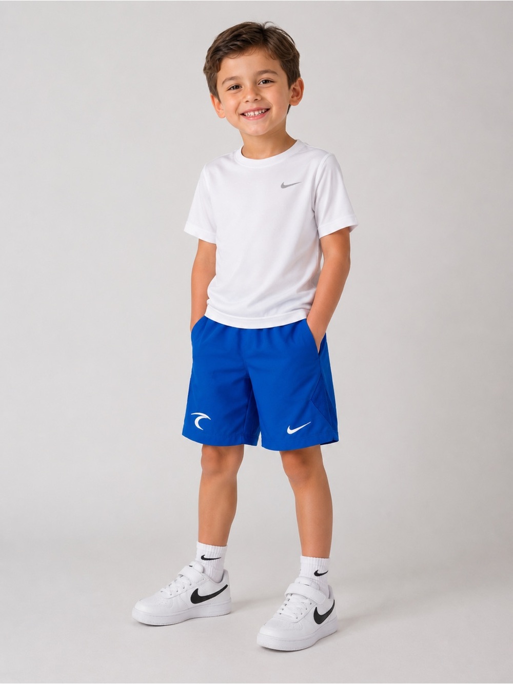 Nike Dri-FIT Boys Blue Athletic Training Shorts Size 5
